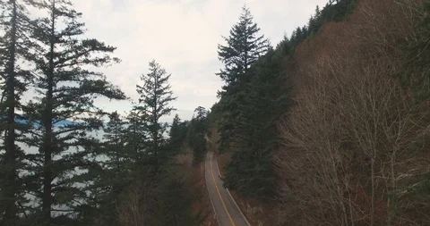 Chuckanut Drive Aerial View Stock Footage 86705165