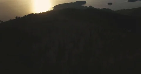 Chuckanut Mountain Fly Over - Aerial View - Bellingham Washington Stock Footage 88203415