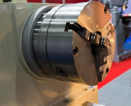 Chucks of a  lathe machine : Side view .. Stock Photos