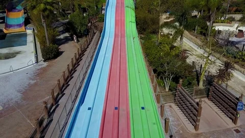 Chula Vista, CA - Aquatica San Diego Water Park - Drone Video Video stock 84835516