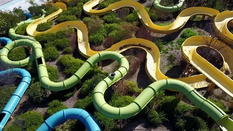 Chula Vista, CA - Aquatica San Diego Water Park - Drone Video Video stock 84835535