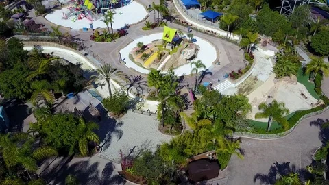 Chula Vista, CA - Aquatica San Diego Water Park - Drone Video Video stock 84835579