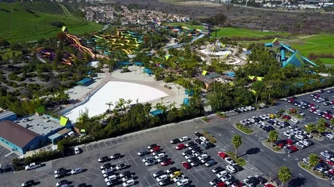 Chula Vista, CA - Aquatica San Diego Water Park - Drone Video Video stock 84835712