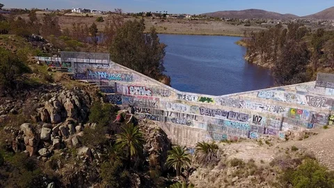 Chula Vista, CA - Upper Otay Reservoir - Drone Video Video stock 86805683