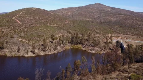 Chula Vista, CA - Upper Otay Reservoir - Drone Video Video stock 86811921
