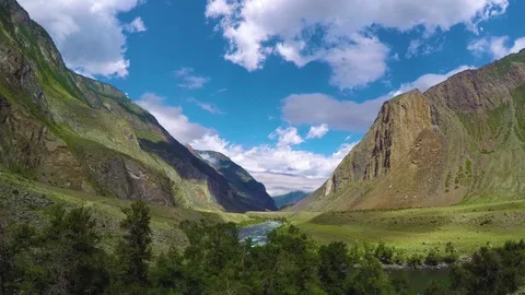 Chulyshman River, time lapse Stock Footage 78717484