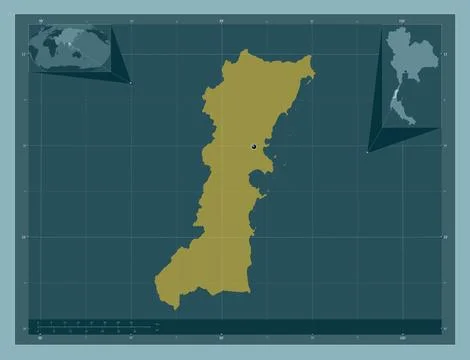 Chumphon, Thailand. Solid color shape Stock Illustration