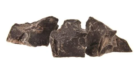 Chunk chocolate isolated on white background Stock-Fotos