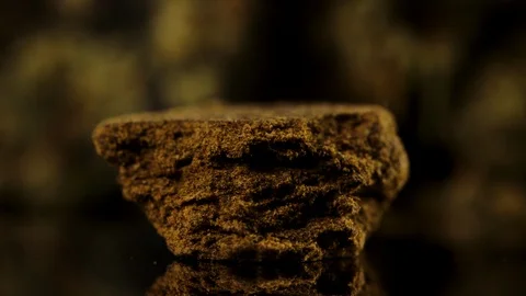 Chunk  of hash close-up 스톡 동영상 94349415