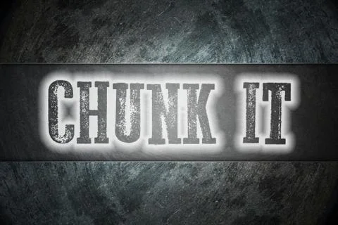 Chunk it concept Stock Illustration