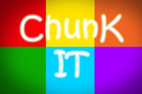 Chunk it concept Stock Illustration