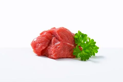 Chunk of raw beef steak Stock Photos