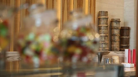 Chunks of chocolate with caramel candy Video stock 126891785