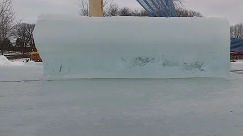 Chunks of clear blue ice Stock Footage 37203582