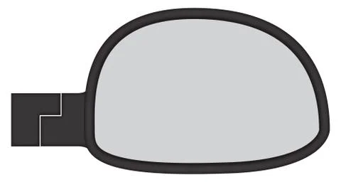 Chunky Car Side Mirror Stock Illustration