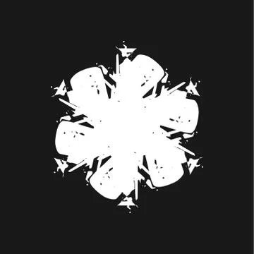 Chunky Marker Snowflake Illustrazione stock