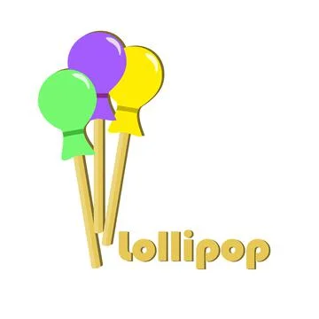 Chupa chups on a white background. Candy. Stock Illustration