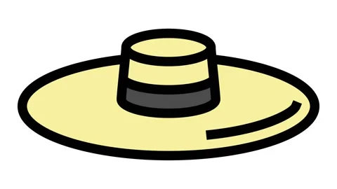 Chupalla hat cap color icon animation Stock Footage 224998906