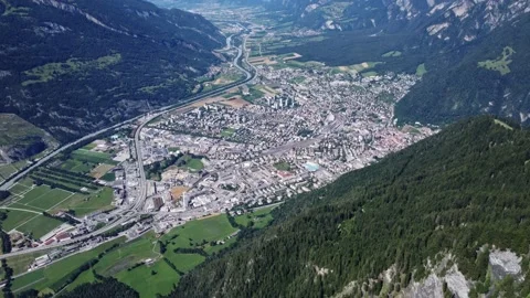 Chur Aerial / 4K Stock Footage 157654149