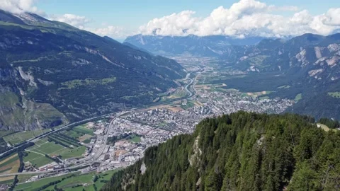 Chur Mountain Stock Footage 163087325
