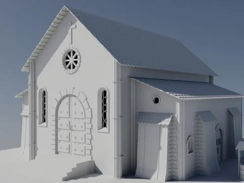 Church 3d nº006 스톡 일러스트