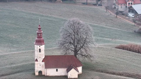 Church from above Stock Footage 101484660
