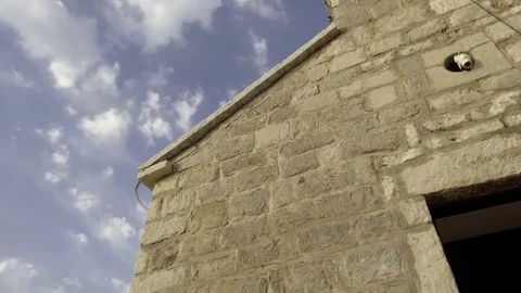 Church against a cloudy sky background Stock Footage 81484574