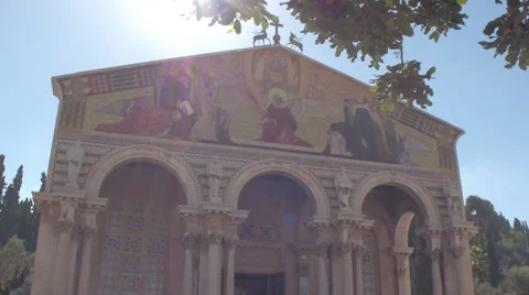 Church of All Nations located on the Mount of Olives, Israel Vídeos de archivo 66295221