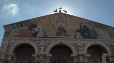 Church of All Nations located on the Mount of Olives, Israel Vídeos de archivo 66295696