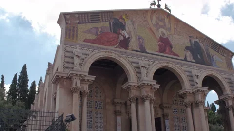 Church of All Nations located on the Mount of Olives, Israel Vídeos de archivo 66298537