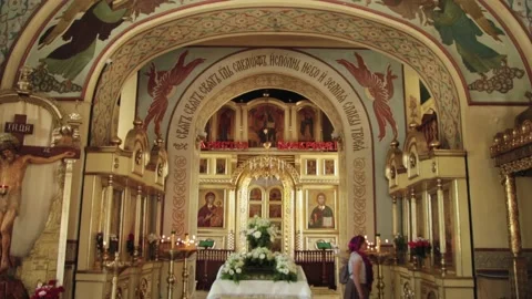 Church altar Stock Footage 130398555