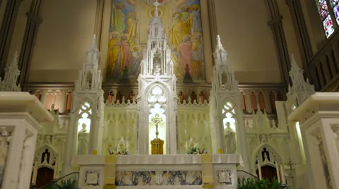 Church Altar Rack Focus Stock Footage 57456369