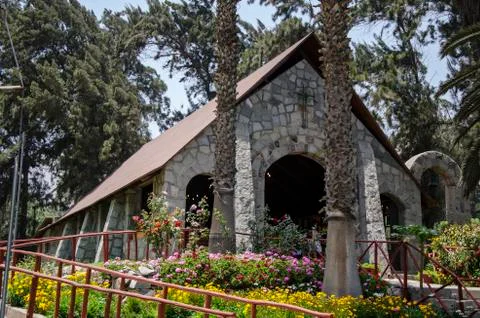 Church among trees Stock Photos