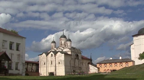 Church and clouds Stock Footage 41390876