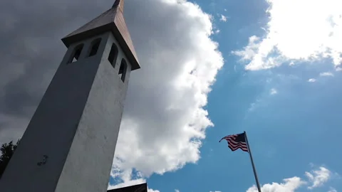 Church and Flag 動画素材 139586631