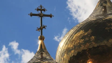 The Church and the Sky With Clouds. Stock Footage 68791476