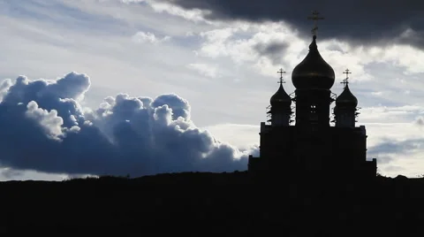 The Church and the Sky With Clouds. Video stock 68792656