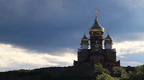The Church and the Sky With Clouds. Stock Footage 68793089