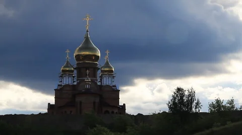 The Church and the Sky With Clouds. Video stock 68818204