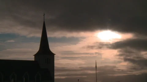 Church and sky Stock Footage 32014330