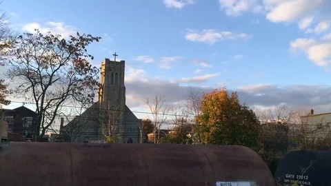 Church And Time Lapse Clouds Stock Footage 69916585