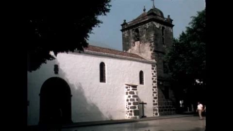 Church and Tower in the Square Stock Footage 278240585