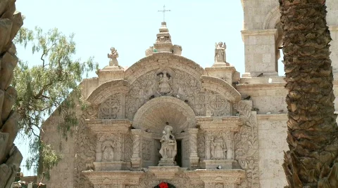 Church, Arequipa, Peru Stock Footage
