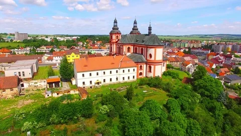 Church of The Assumption in Prestice. Stock-Footage 76501205