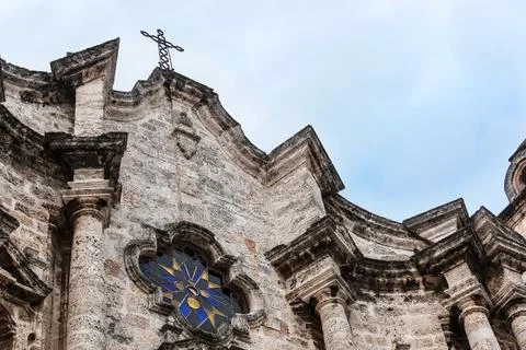 Church on background cloudy sky Foto stock