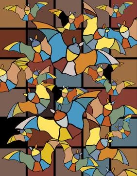 Church bats Stock Illustration