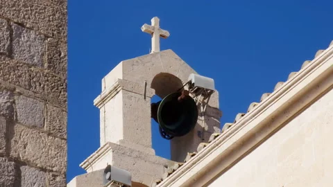 Church bell ringing belfry on the Stock Video Pond5