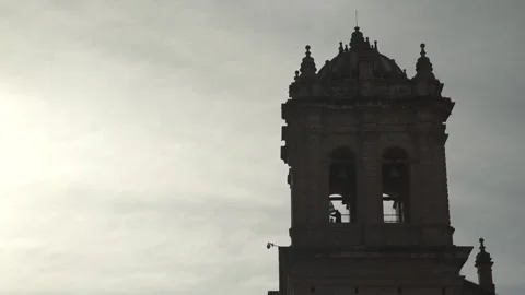 Church bell Ringing in Cusco, Peru Video stock 130352911