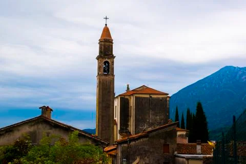 Church with bell tower Stock Photos