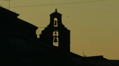 Church Bells at Sunset Stock Footage 102879